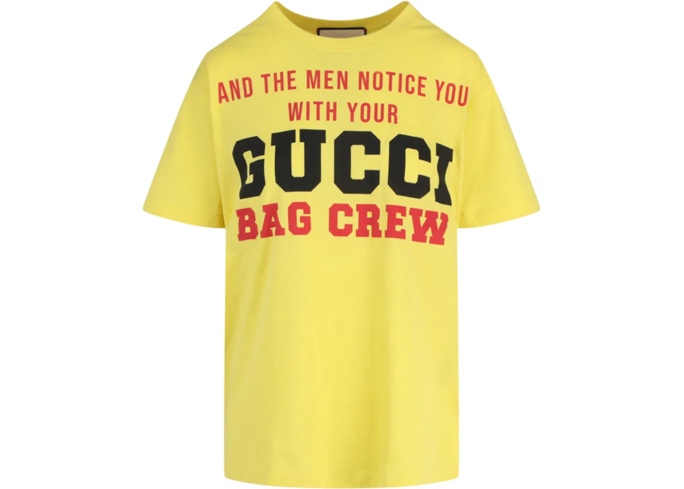 Женская футболка с принтом Gucci Graphic Printed Short Sleeve T-Shirt Gucci, Yellow