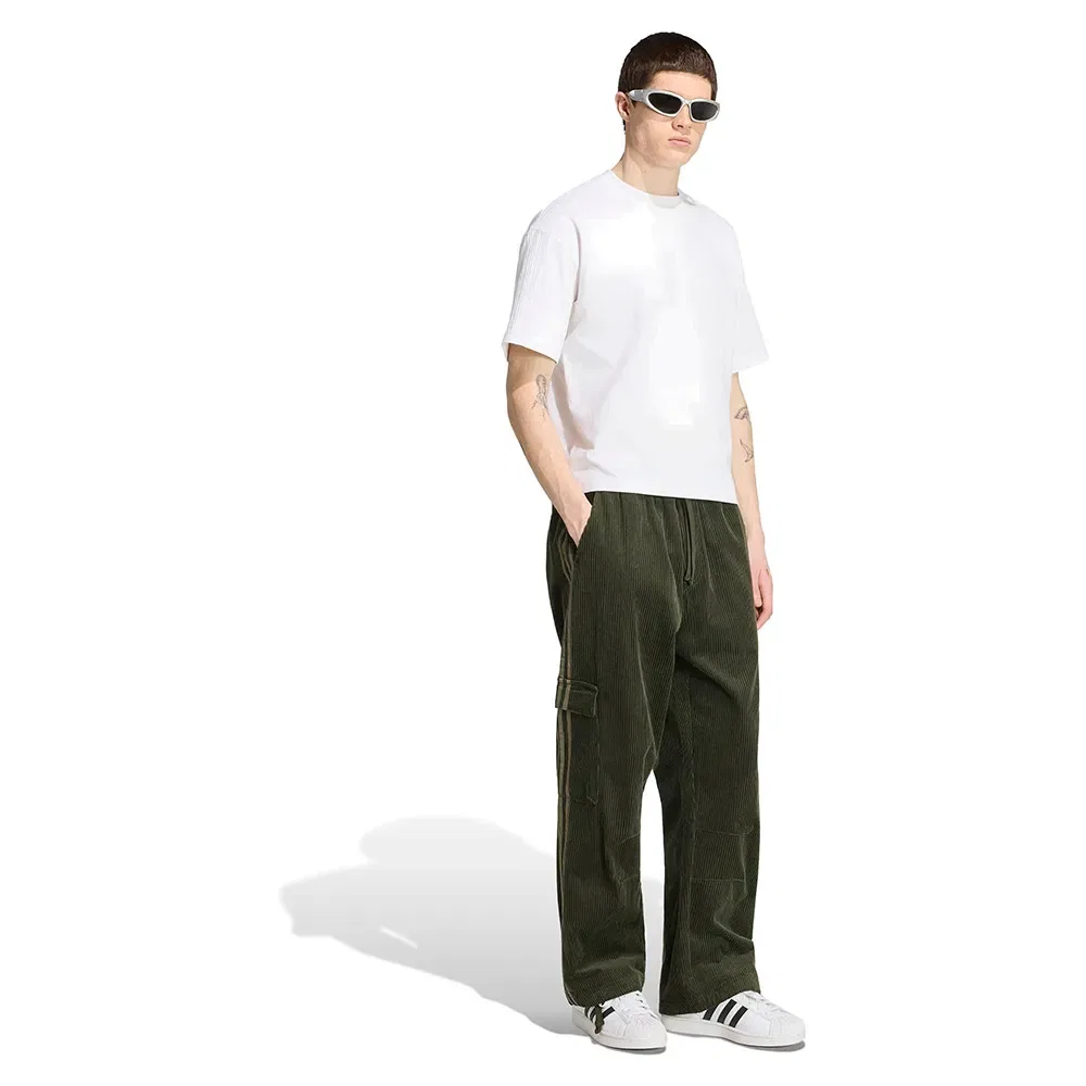 Брюки карго вельветовые Adicolor Adidas Originals, зеленый — фото 4