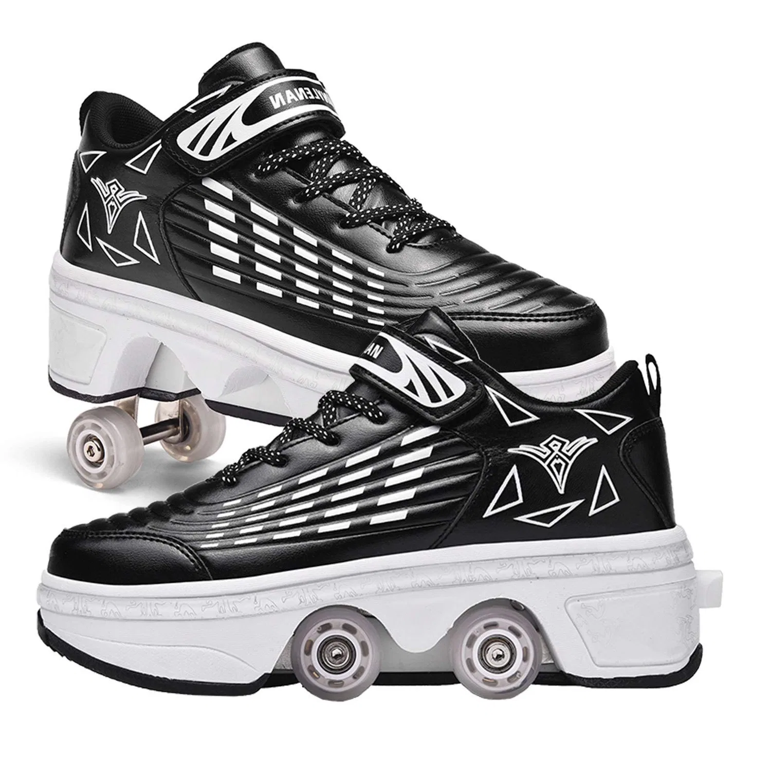 Детские кроссовки-ролики 2-в-1 Unisex RDJSHOP, Black