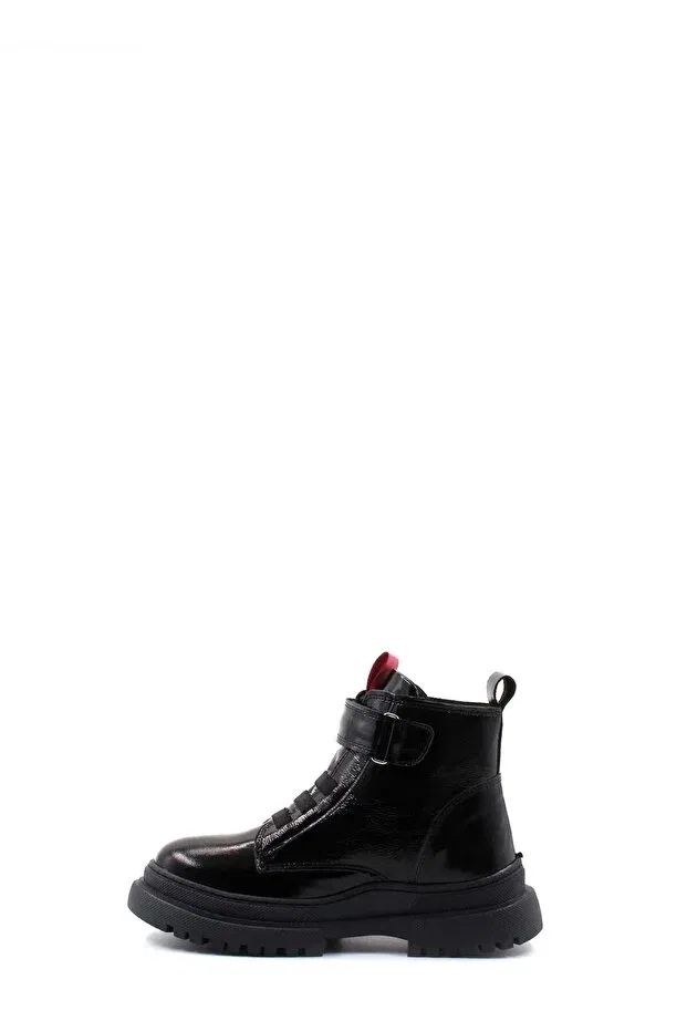 Детские ботинки для девочек кожаные Classic Fast Step, Black Patent Leather Pink — фото 3