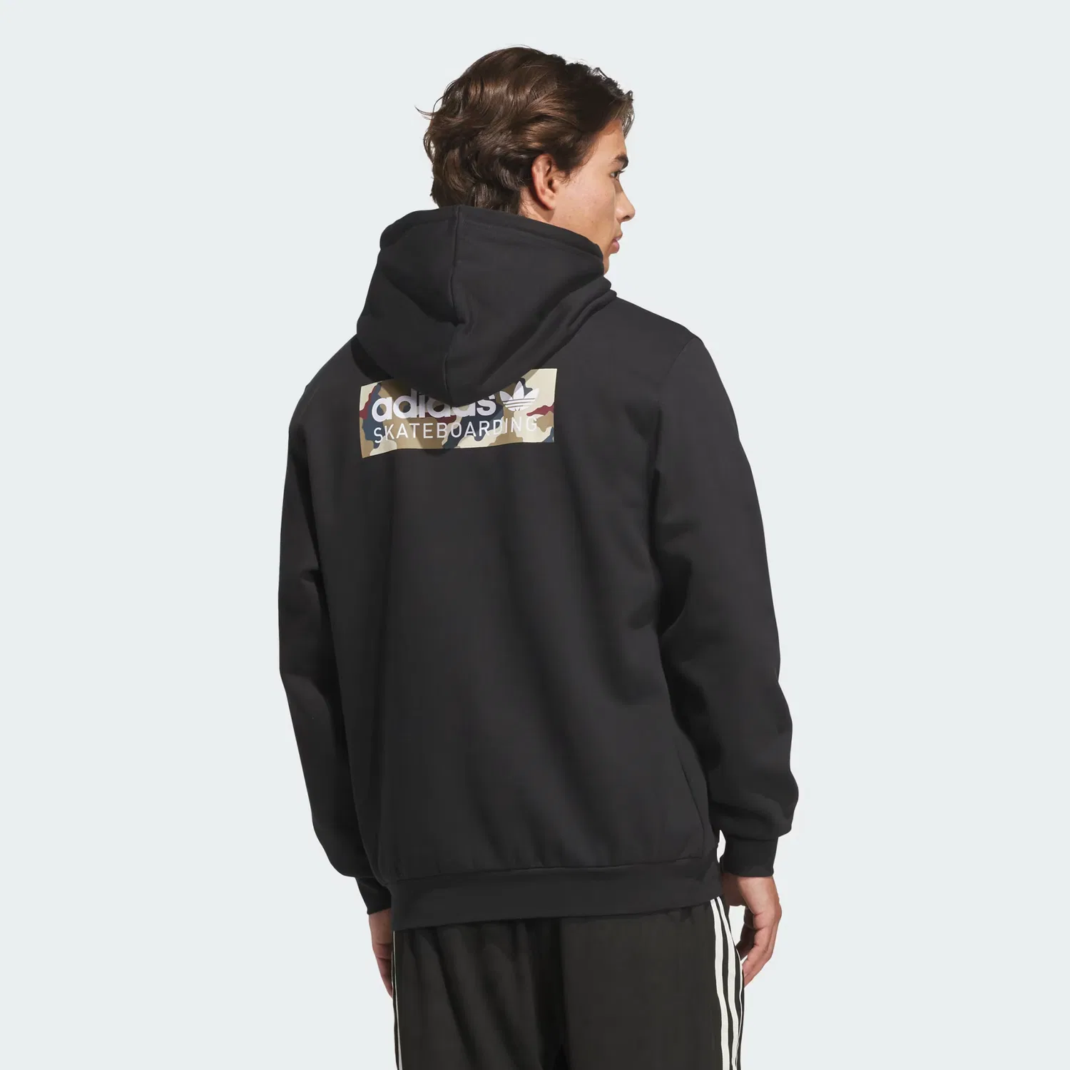 Худи свободного кроя с принтом SKATEBOARDING LOGO Adidas Originals, черный — фото 4