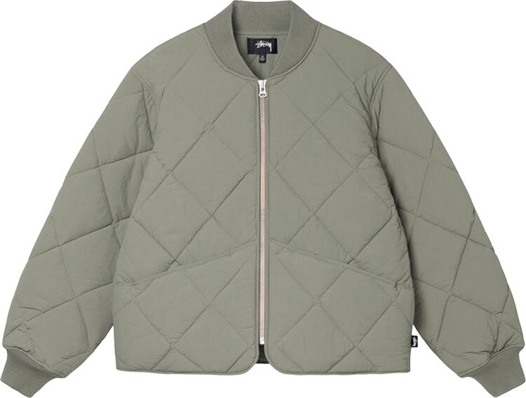 

Куртка Stussy Dice Quilted Liner Jacket 'Olive', зеленый