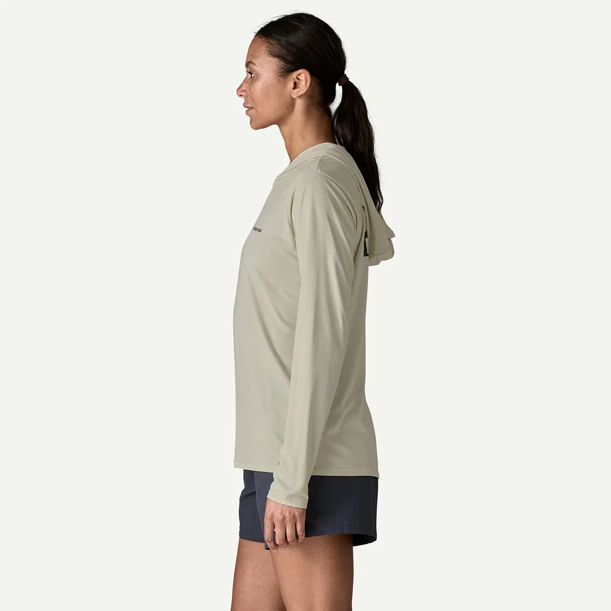 Женский свитшот с длинным рукавом Capilene Cool Boardshort Logo Daily Hoodie Patagonia, Dyno White — фото 4