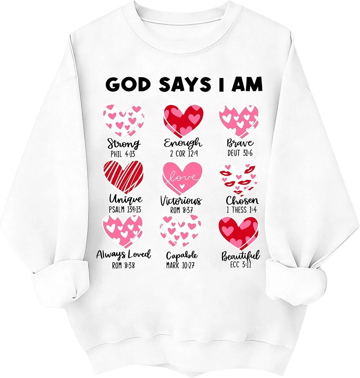 Женское худи с принтом God Says I am Valentine, белый