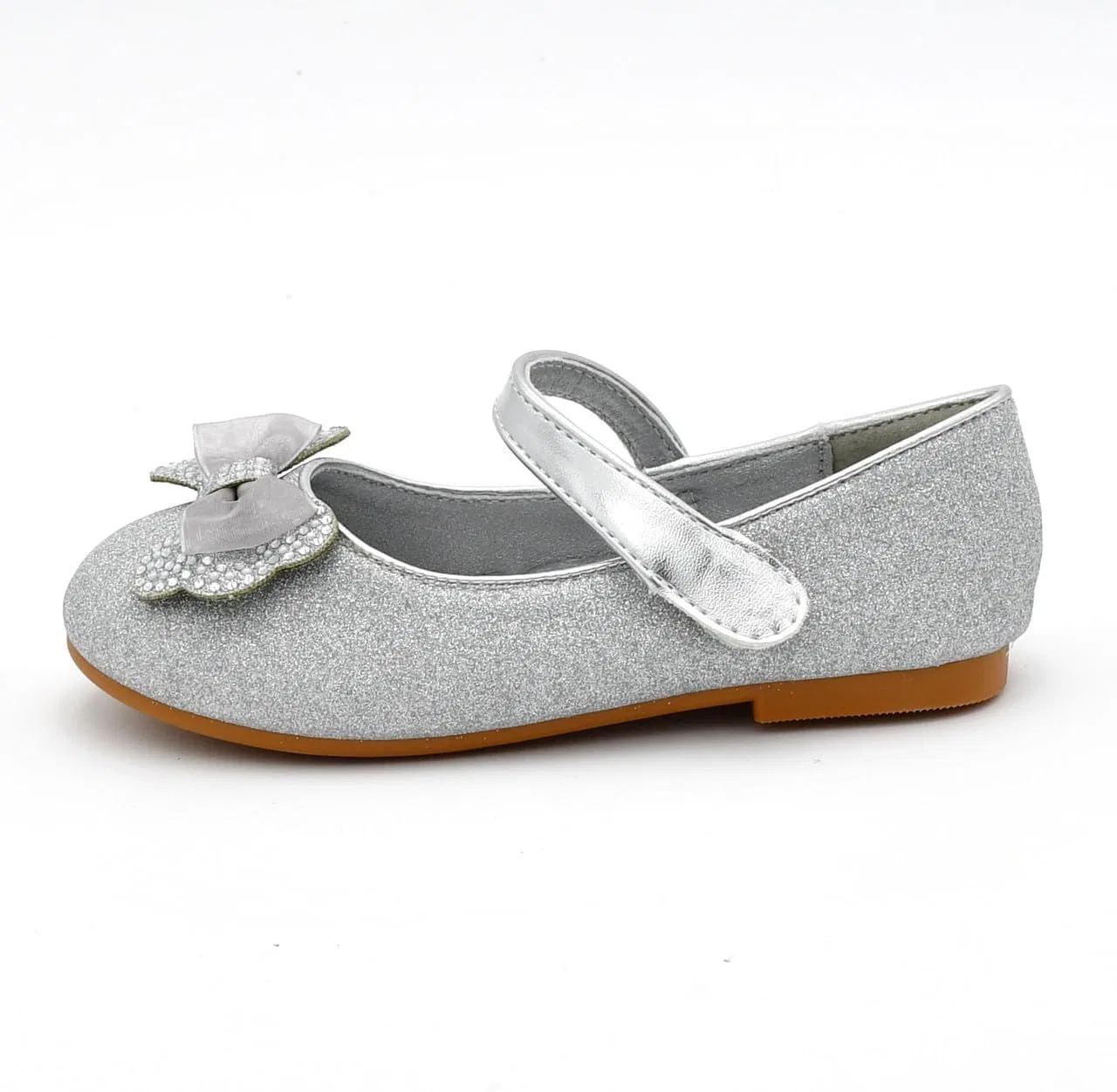 Детские балетки для девочек Nova Utopia Nova Footwear, Silverglitter — фото 2