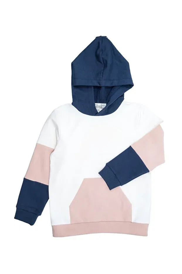 Детские свитшот с капюшоном из органического хлопка Organic 3-color hooded winter unisex children's sweatshirt Ozmoz By Mukadder Özden, Multicolor