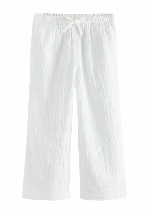 Брюки хлопковые Regular fit - wide leg trousers 2 pack Next, navy, white, белый/темно-синий — фото 2