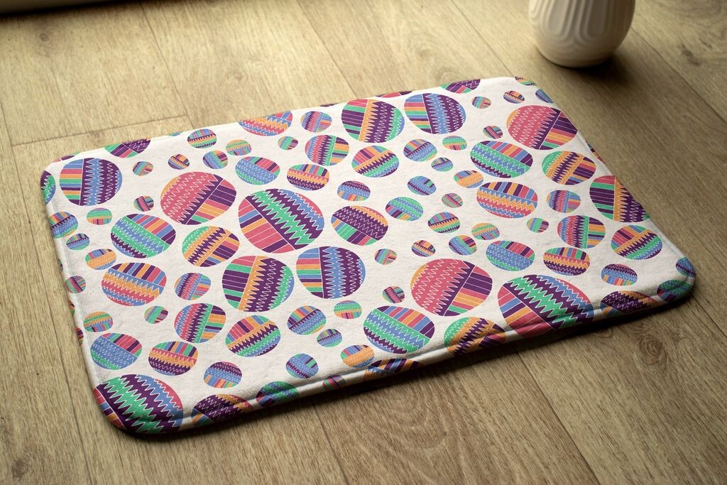 

Впитывающий коврик для ванной — Коврик для ванной комнаты — Нескользящий коврик для ванной — 75 x 45 см — Цветные точки Абстракция tulup