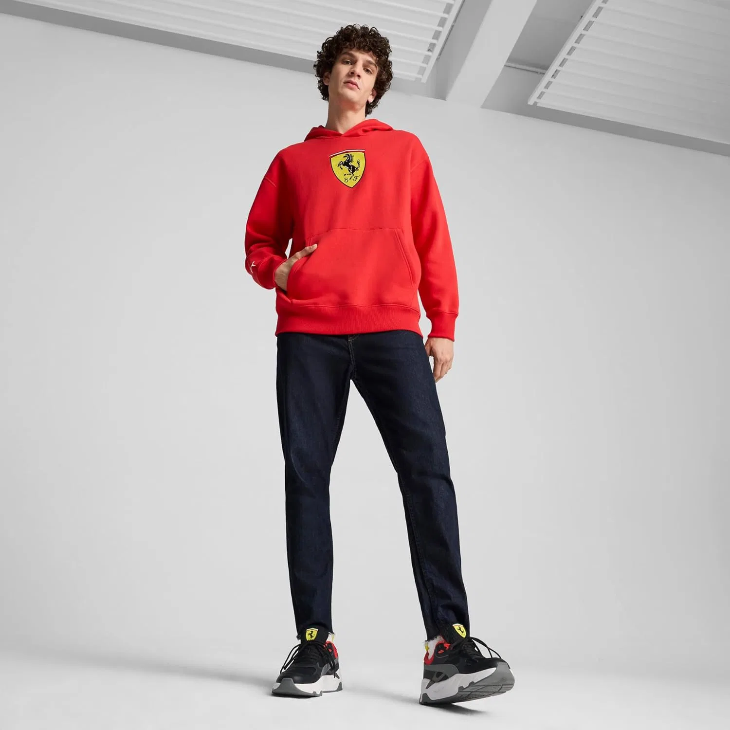 Мужские кроссовки PUMA Ferrari Trinity, Black Rosso Corsa — фото 2