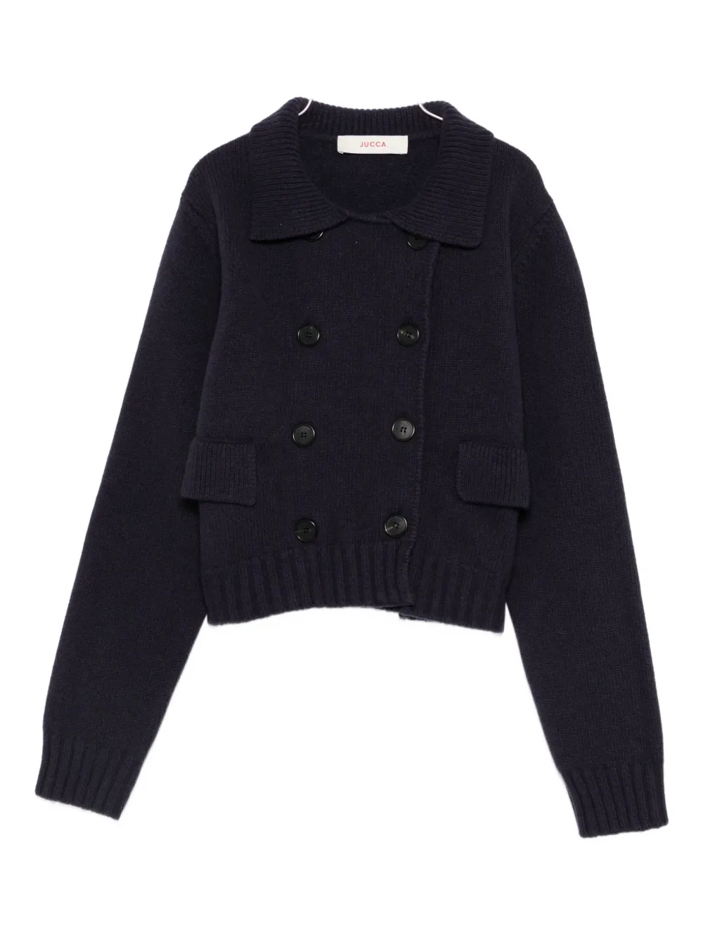 

Кардиган на двухрядных пуговицах с карманами Jucca, синий