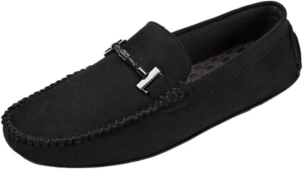 Лоферы мужские замшевые, Loafers Black DHFIRUFSHLO
