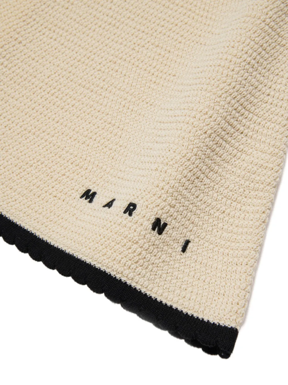 Юбка с фестонами Marni Kids, бежевый — фото 4