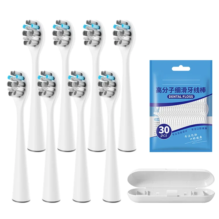 Сменные насадки для зубной щетки SICHENG, Standard Cleaning Pink 8 Pcs Set — фото 2