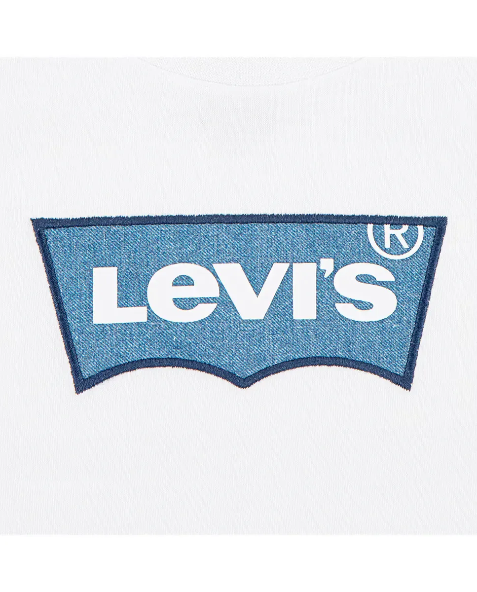Levi's Моя первая футболка с летучей мышью, белый — фото 3