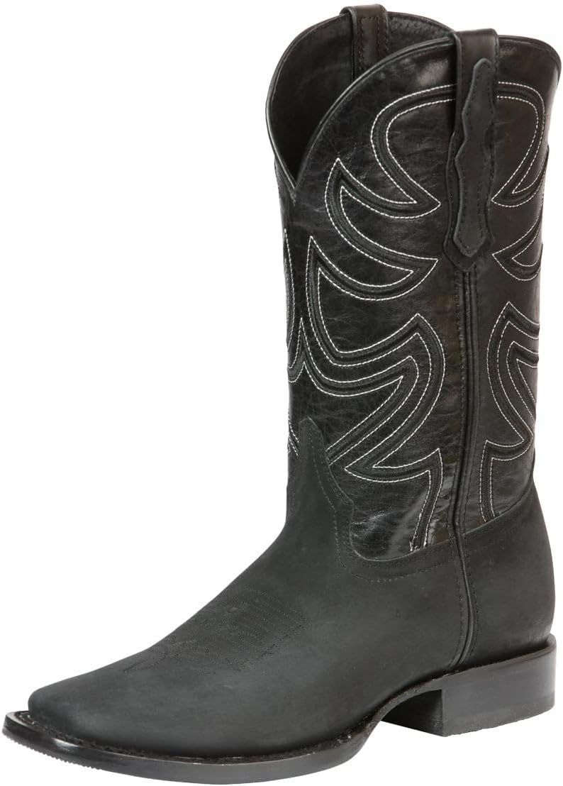 

Мужские ковбойские сапоги El General из нубука - черные Generic