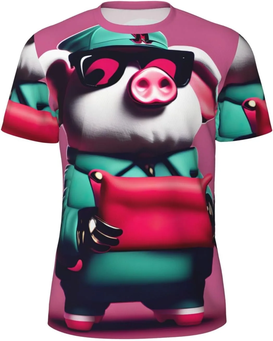 

Футболка мужская летняя Piggy Print с коротким рукавом, легкая и дышащая SDFHU