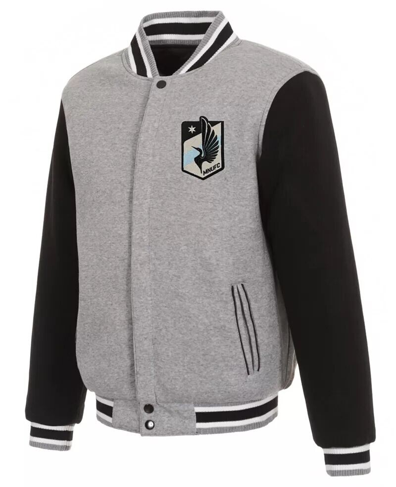 

Черная двусторонняя флисовая куртка Jh Design Minnesota United FC