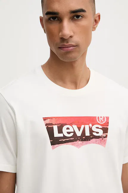 Футболка с принтом Graphic Crewneck Levi's, бежевый — фото 4