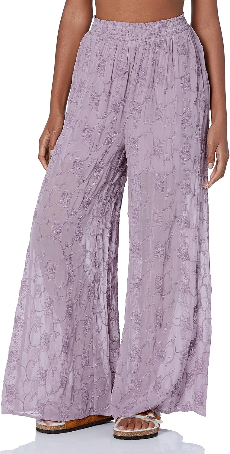 

GUESS Женские брюки Palazzo с вышивкой Dexie, Vanda Orchid Multi