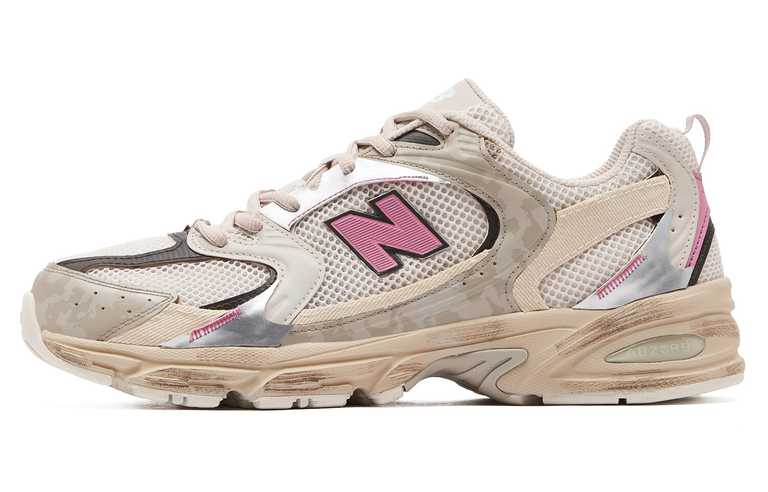 Кроссовки New Balance NB 530 Anti-Slip Wear-Resistant, серый/коричневый/розовый