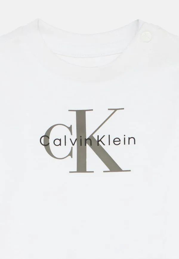 Унисекс топ с длинными рукавами и монограммой Calvin Klein Jeans, Bright White — фото 3