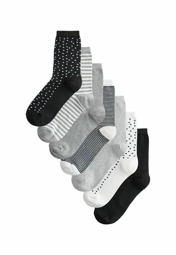 7 пар носков Next, Monochrome Spots Stripe