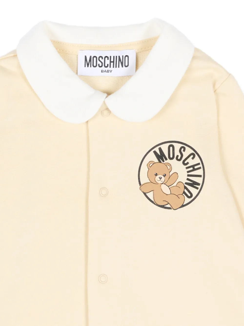 Детская одежда с логотипом в виде мишки Moschino Kids, бежевый — фото 3