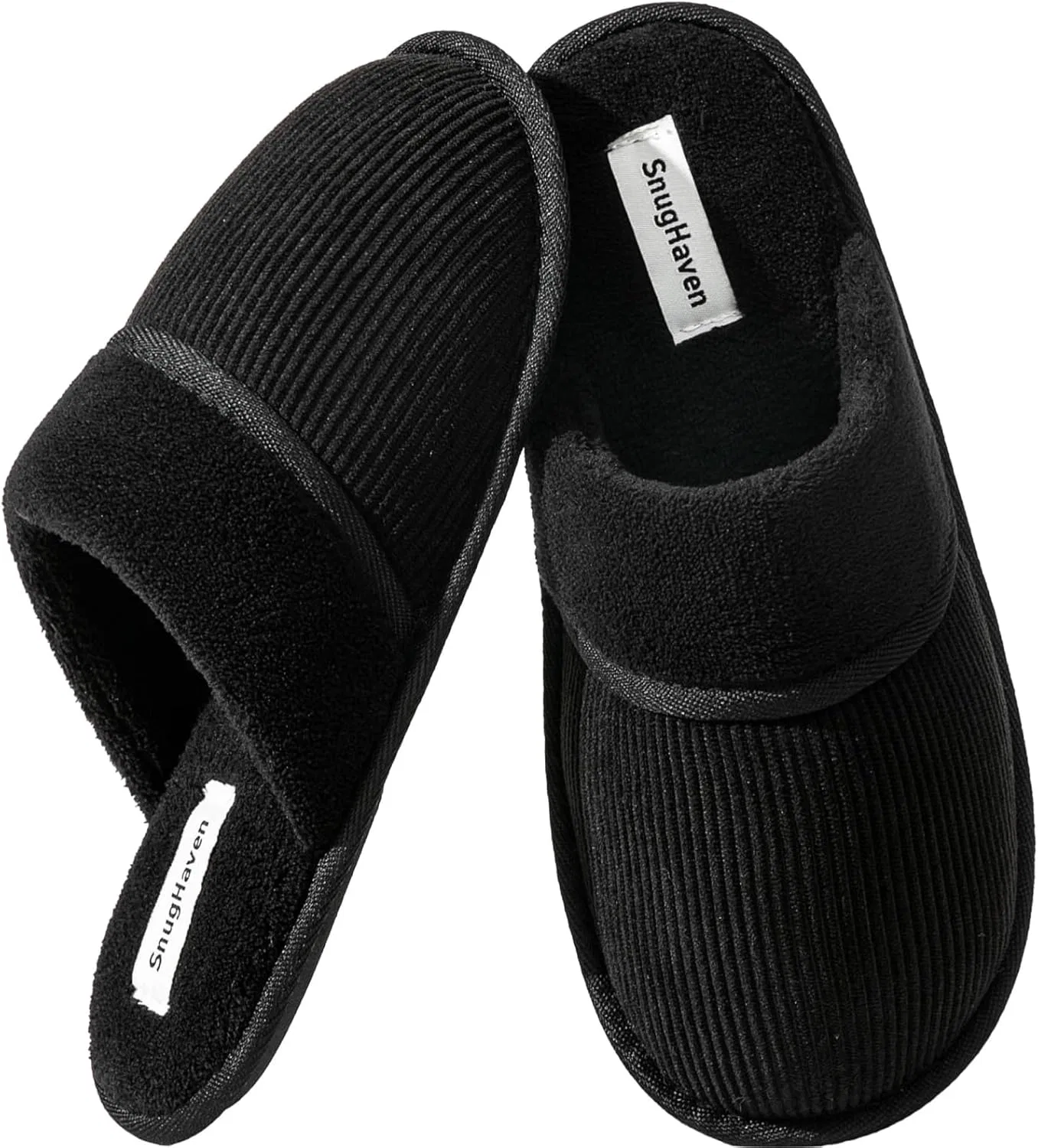 Тапочки с эффектом памяти, Men, Black SnugHaven