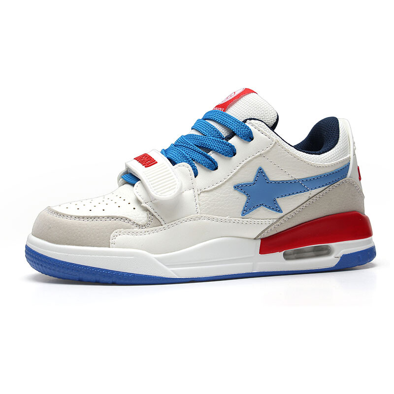

Кроссовки JIANGSHOU Skateboarding Shoes Unisex Low-top Blue, белый/синий