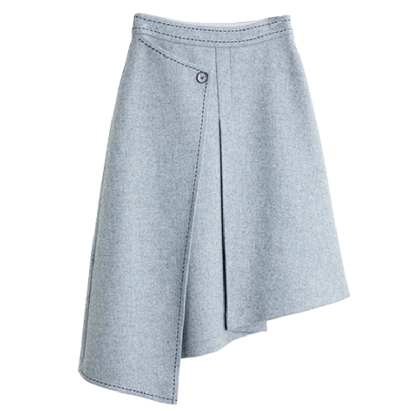 

Повседневная длинная юбка женская умеренная миди юбка A-силуэта ELLE, серый