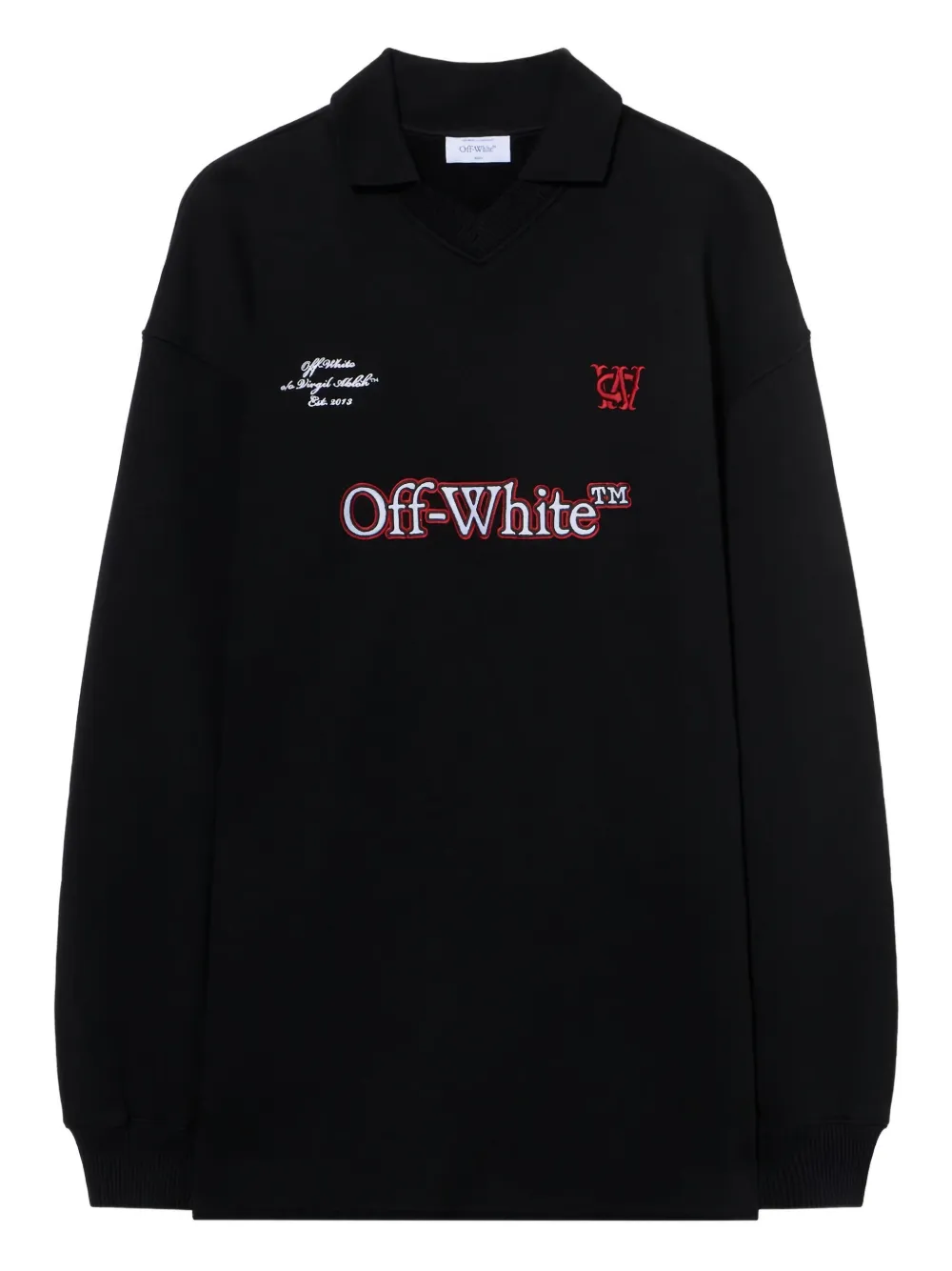 

Мини-платье из джерси с воротником поло Off-White, черный