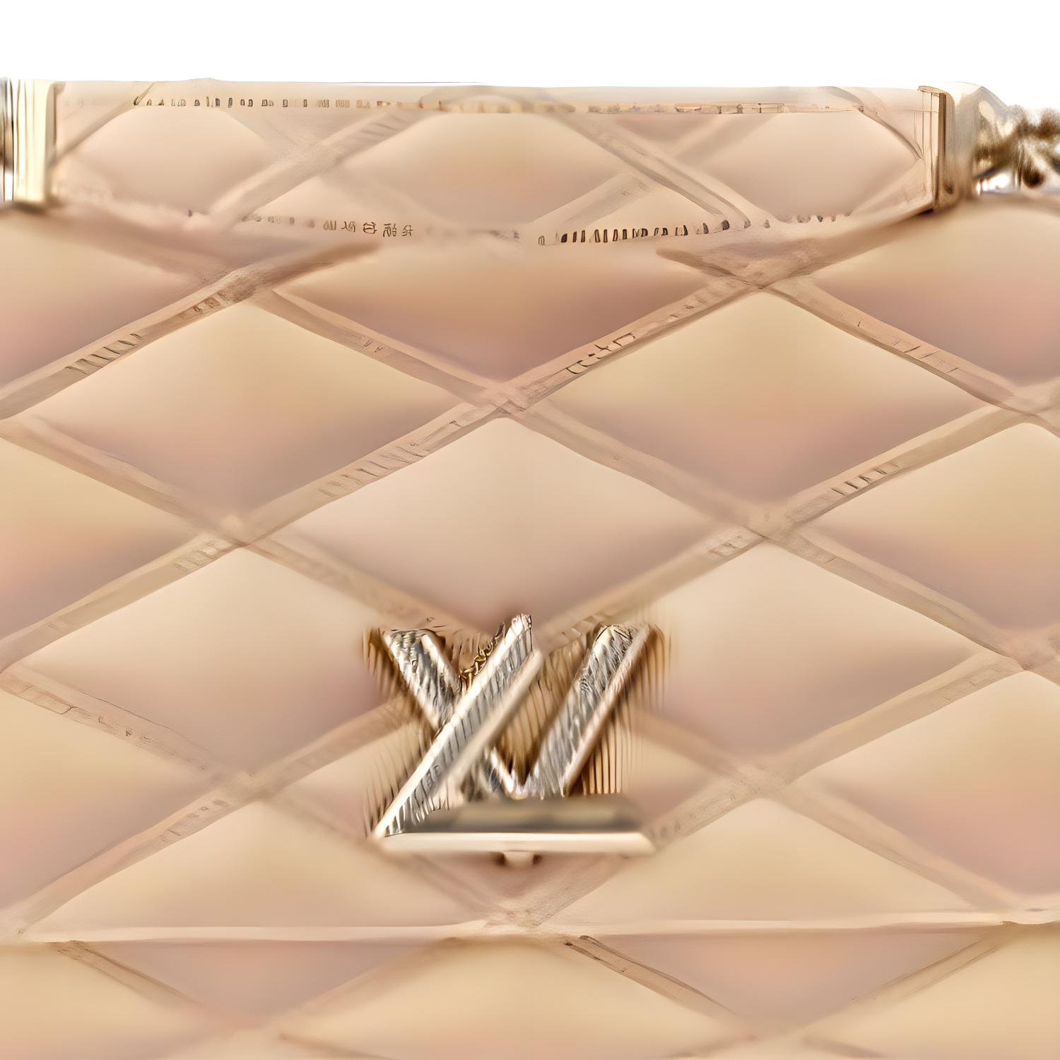 LOUIS VUITTON Сумка GO 14 Sheepskin, наплечная сумка Medium женская бежевая и фиолетовая — фото 3
