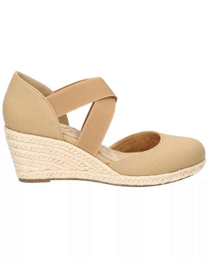 Женские эспадрильи на клиновидной подошве Pari Slip-On Easy Street, коричневый/бежевый — фото 2
