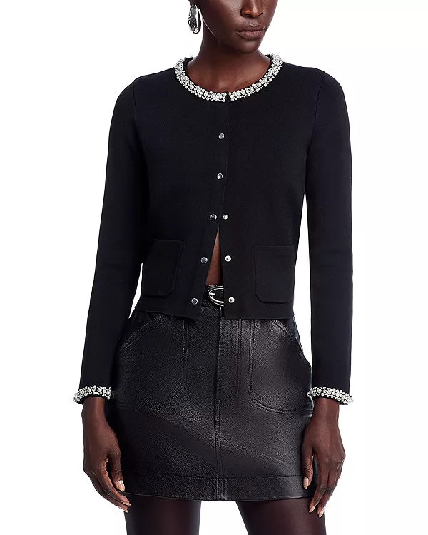 

Вязаная куртка «Роза» Elie Tahari, черный