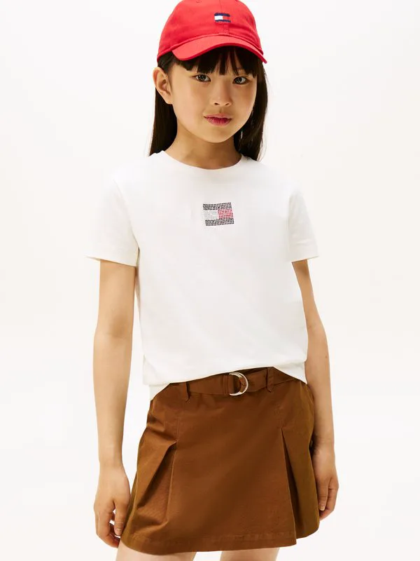 Базовая футболка с флагом рейна Tommy Hilfiger, Ivory Silk