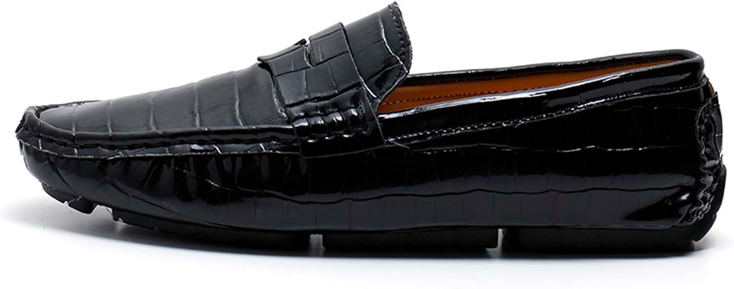 

Мужские лоферы Penny, городская мода, деловой повседневный стиль, легкая и удобная обувь для прогулок, вождения, офиса, официального дресс-кода, банкетов, свадеб, униформы, костюма, кожаные туфли Generic, черный