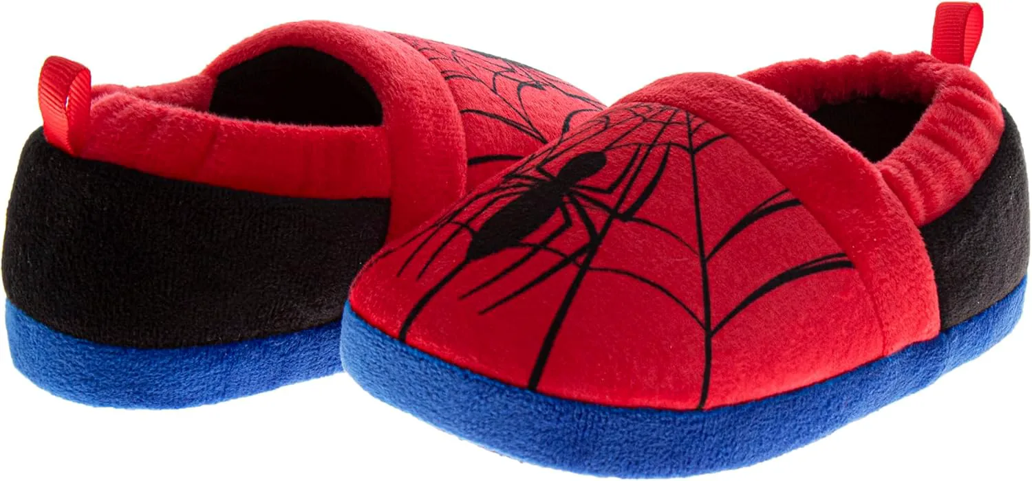 Тапочки-сапожки Marvel Spider-Man для мальчиков - Уютные плюшевые домашние тапочки «Чудо-Спайди» (размеры: 5-10 для малышей / 11-12 для детей постарше), красный — фото 4