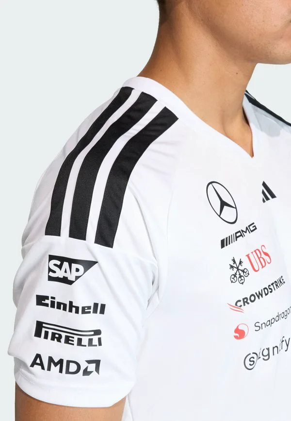 Футболка с принтом команды формулы-1 amg petronas Adidas Performance, White — фото 3