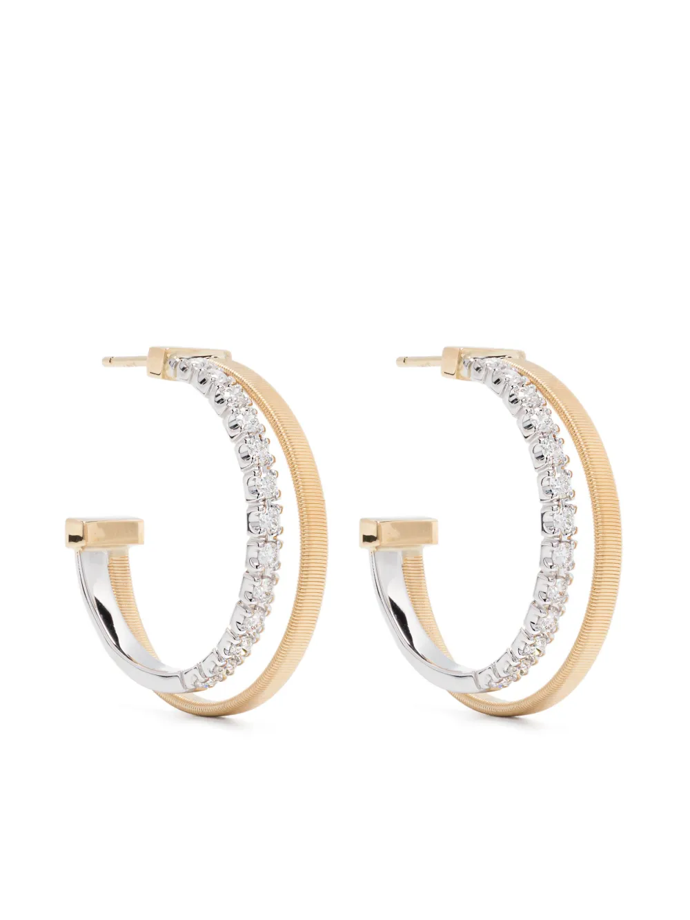 

Серьги-кольца из желтого золота с бриллиантами Marco Bicego, золотой