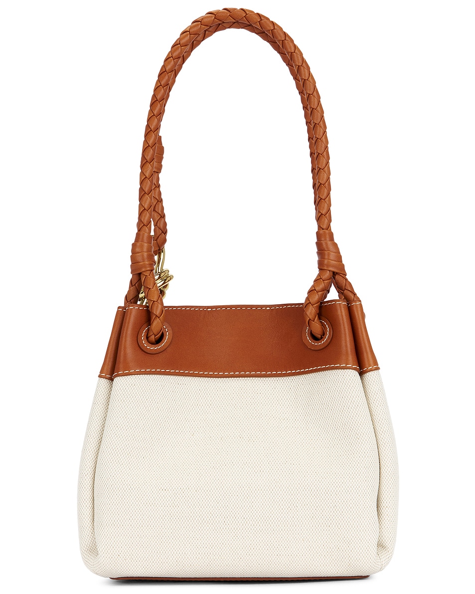 Маленькая сумка из парашютной ткани Bottega Veneta, Natural, Light Wood, & Muse Brass — фото 4