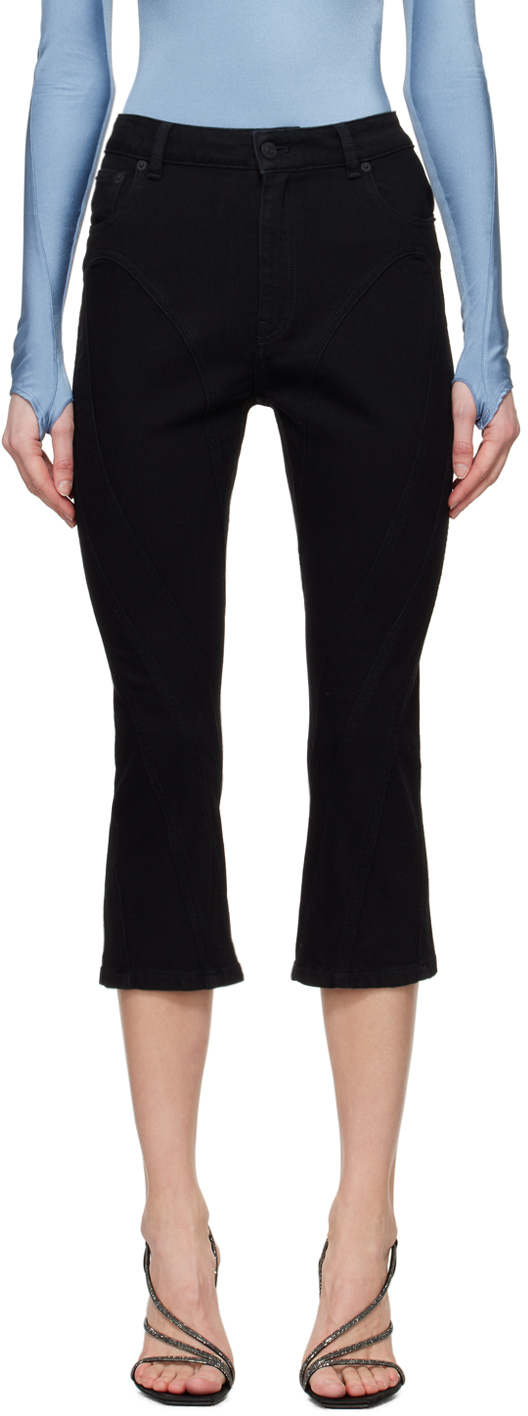 

Черные укороченные джинсы Spiral Mugler