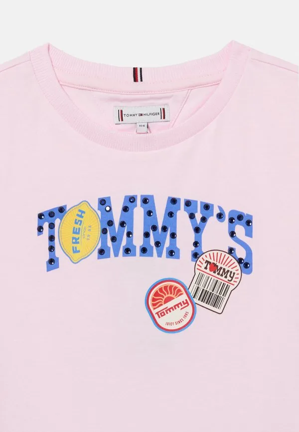Футболка с принтом в виде фруктового логотипа Tommy Hilfiger, Pearly Pink — фото 4