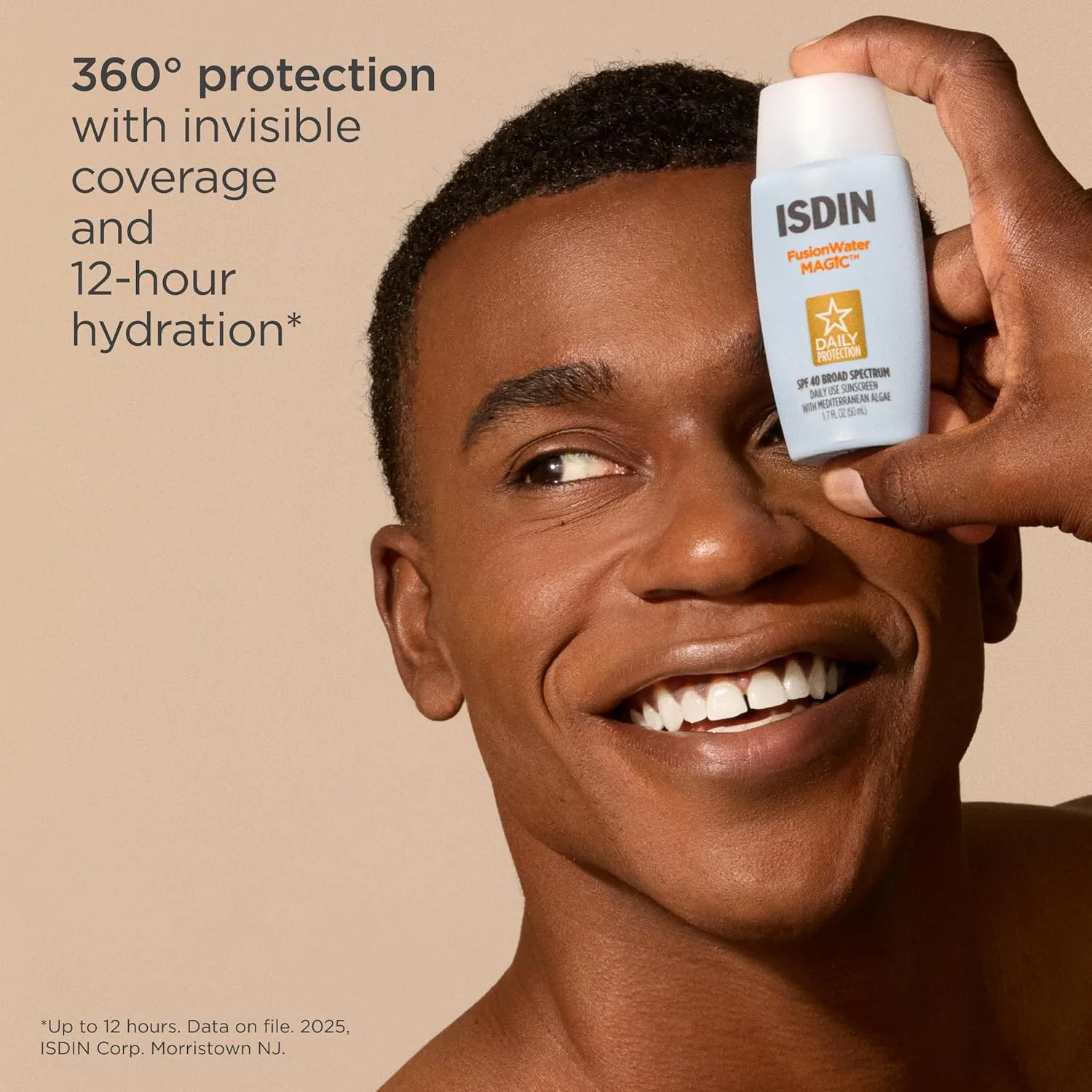 ISDIN Fusion Water MAGIC SPF 40 (48 мл) | Ультралегкий солнцезащитный крем для лица с гиалуроновой кислотой и витамином Е | Широкий спектр защиты | Для ежедневного использования, blue — фото 4