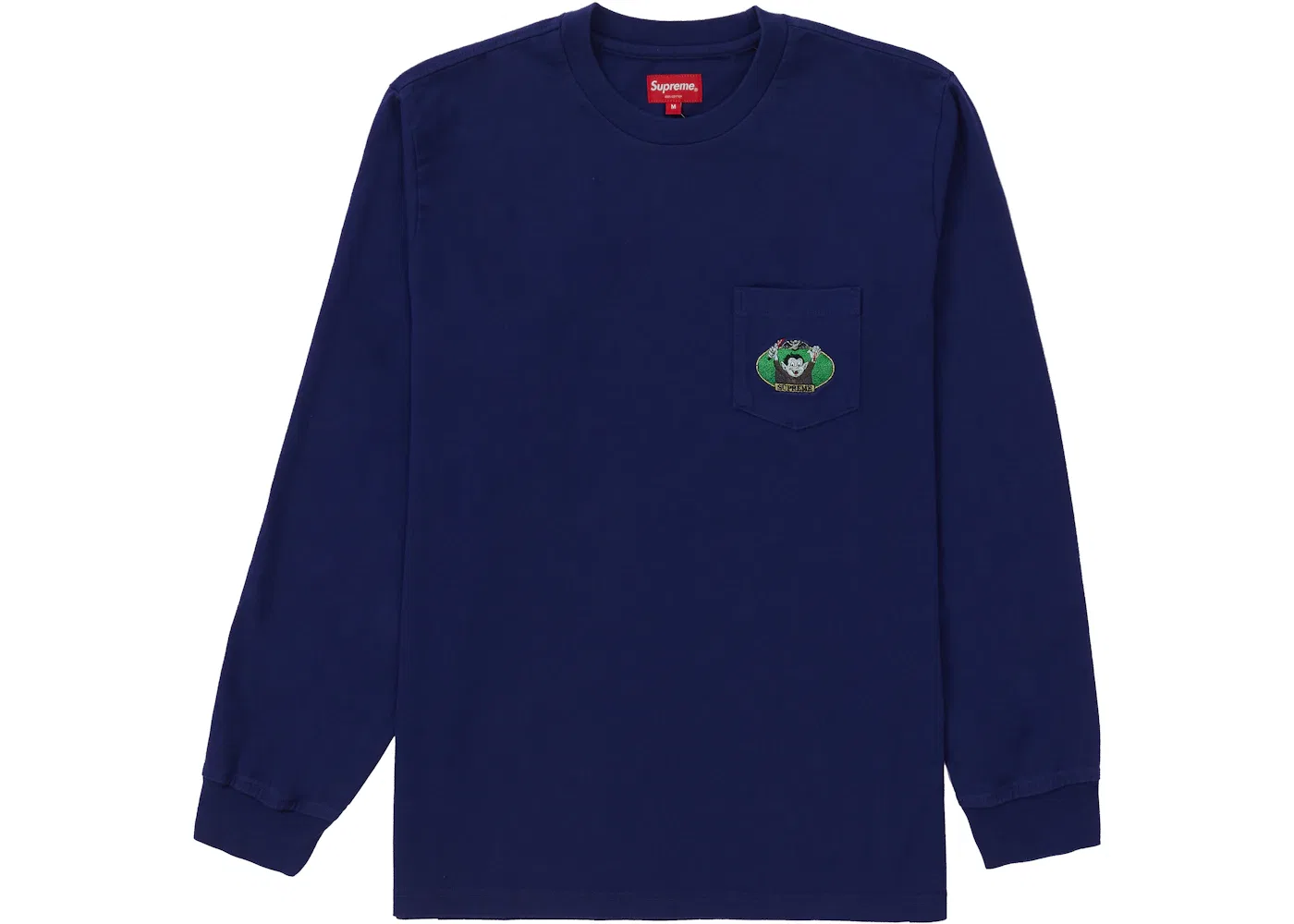 Мужская футболка с длинным рукавом Supreme Vampire Boy, Washed Navy