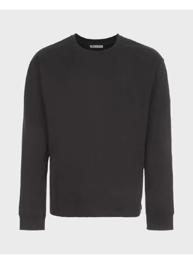 Футболка с длинным рукавом Zara, черная