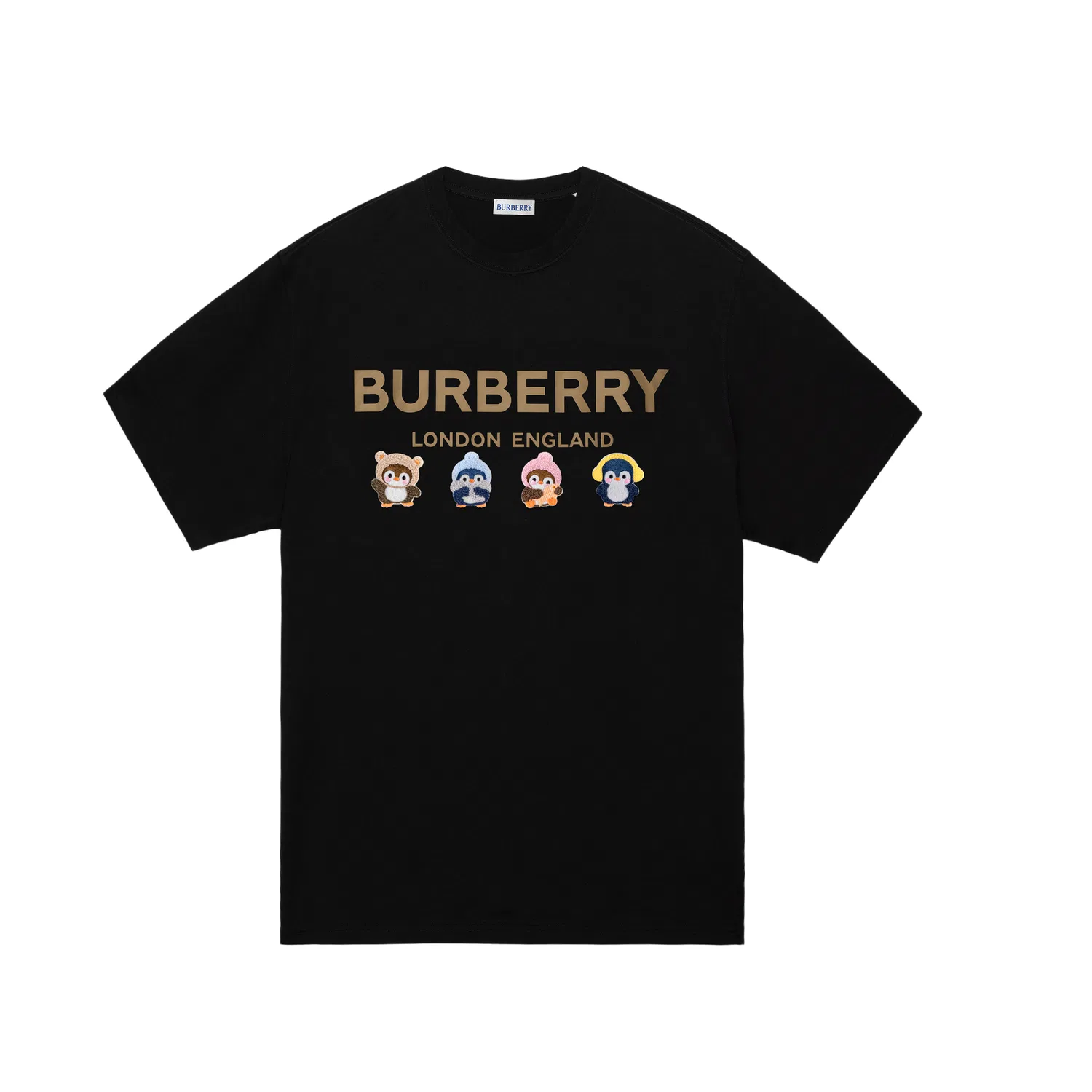 Футболка Burberry с принтом логотипа, мужская, черный