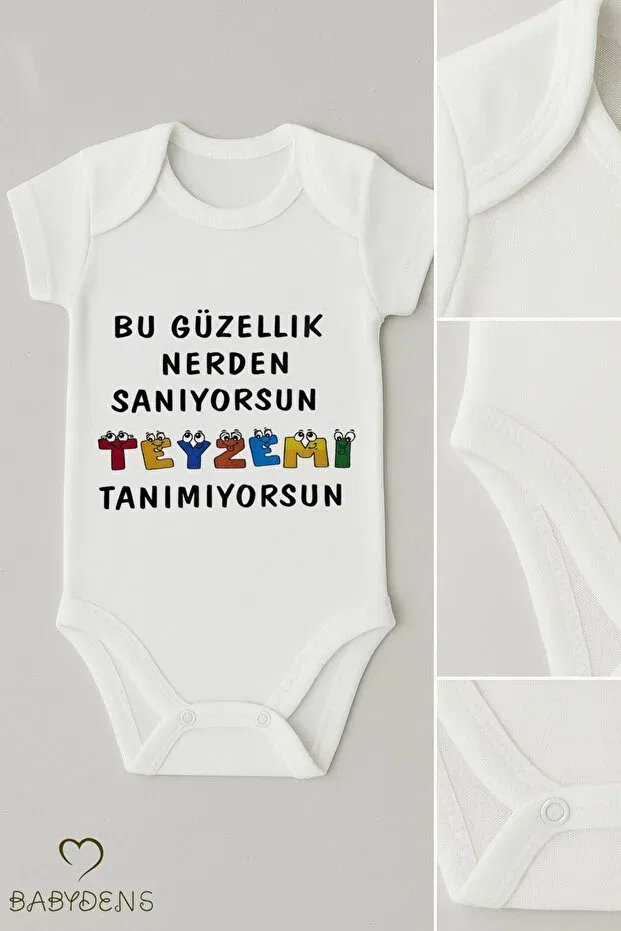 Детское боди-комбинезон для новорожденных с принтом Babyden'S, White — фото 2