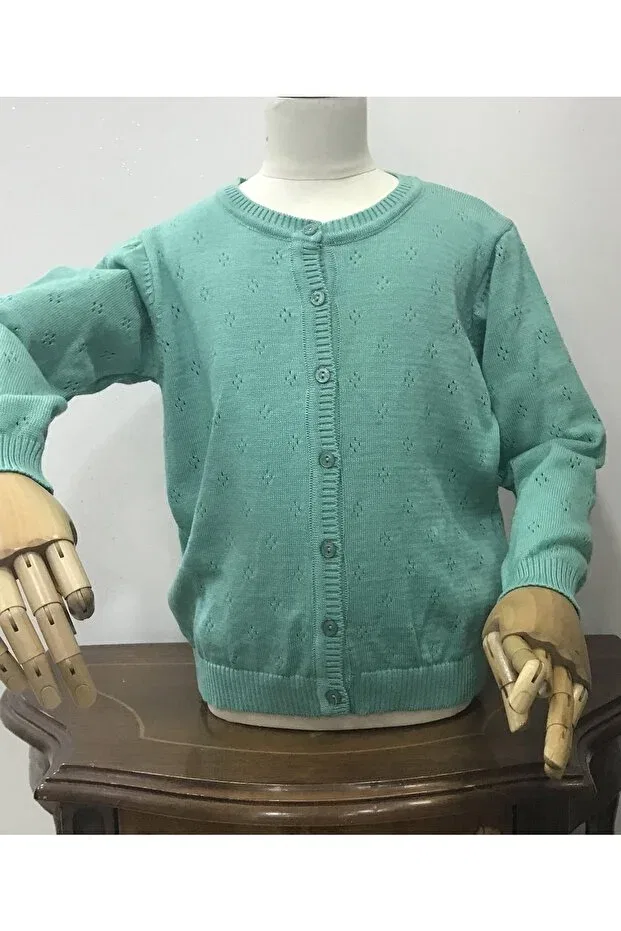 Детский кардиган с круглым вырезом Nonno Kids, Green