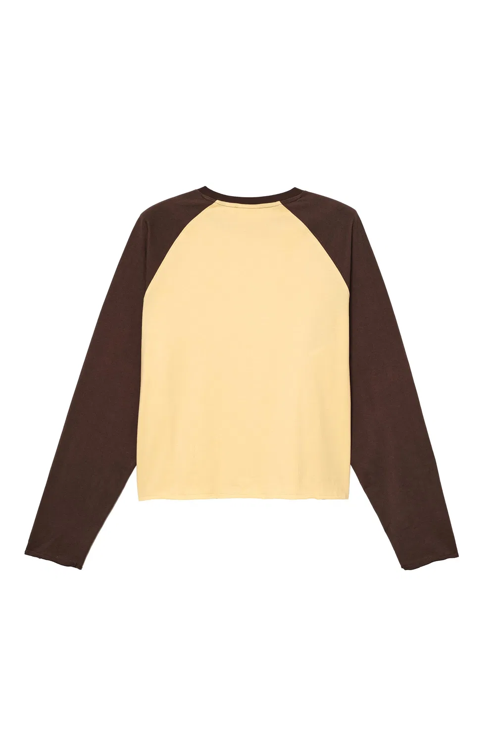 Укороченная футболка с цветовыми блоками ZARA, Khaki — фото 4
