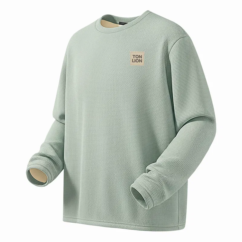 Детский лонгслив с начесом утепленный Plush waffle long sleeve Tonlion, Белый — фото 3